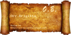 Orr Brigitta névjegykártya